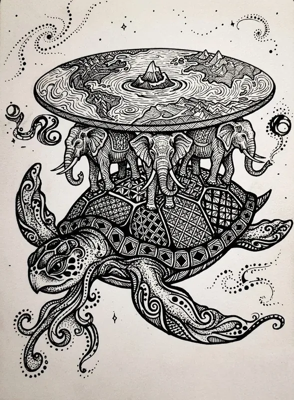 The Great A'Tuin, Terry Pratchet's Discworld Reimagined by BasicGlitch
