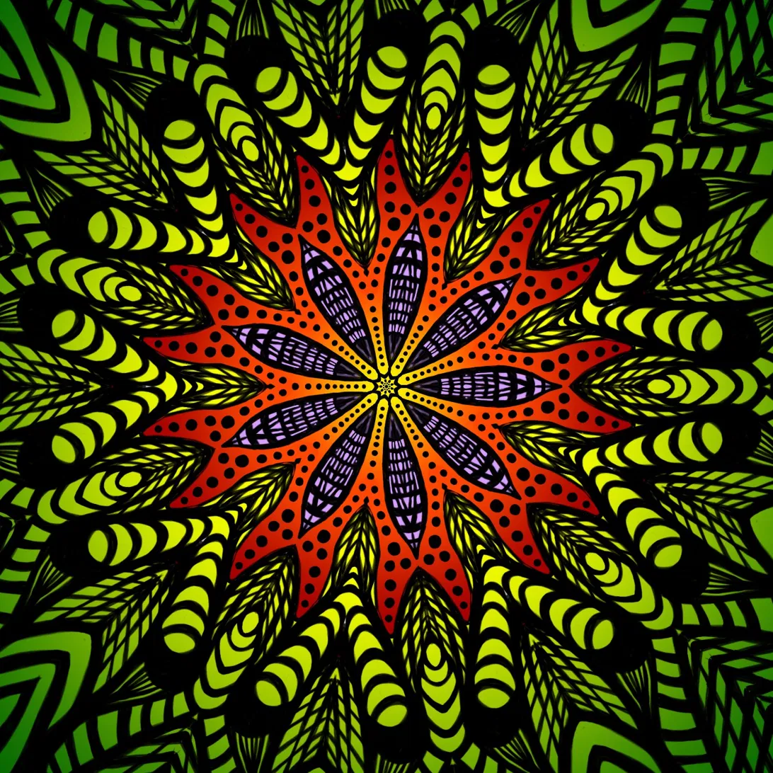 Color Pattern (Spiral Studies — Acid) - Digital Art by BasicGlitch