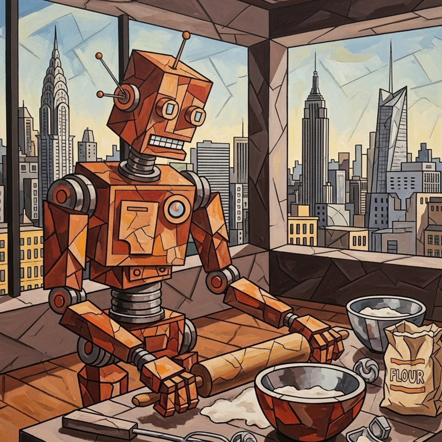Cubist Chef - Digital Art by BasicGlitch