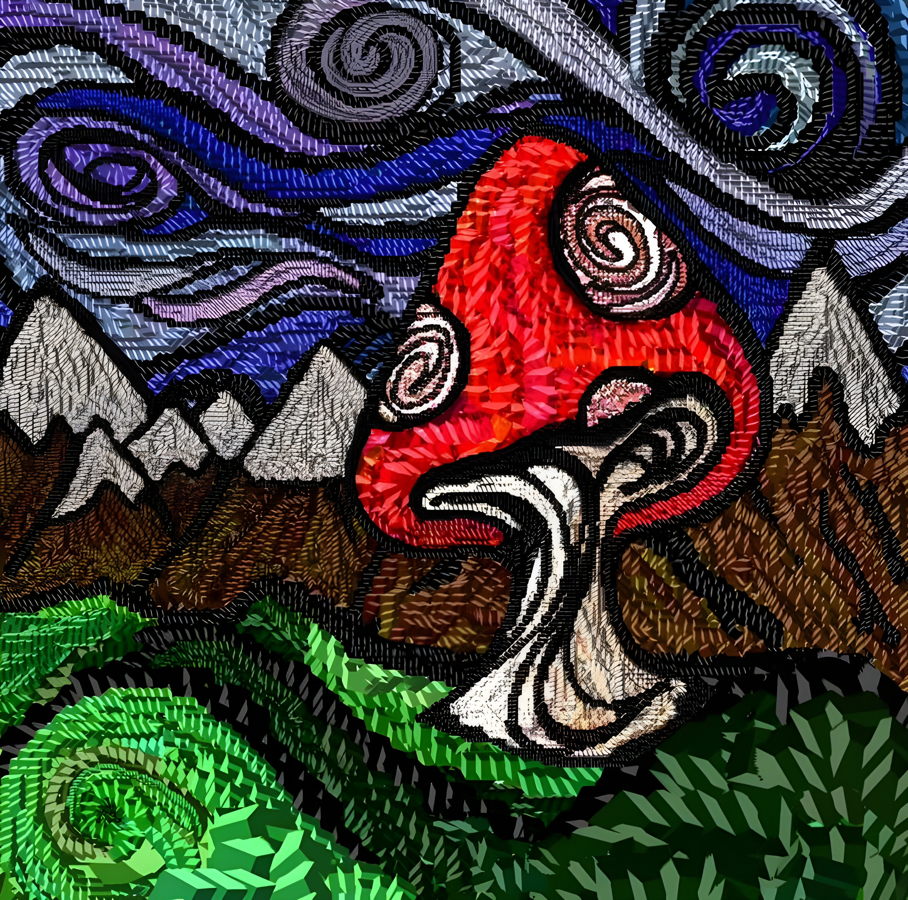 Mycology Yourcology - Digital Art by BasicGlitch