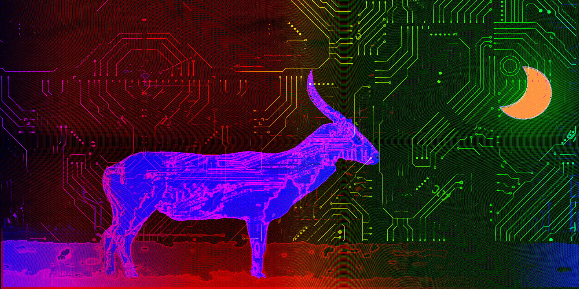 Sentinel Stream - Digital Art by BasicGlitch