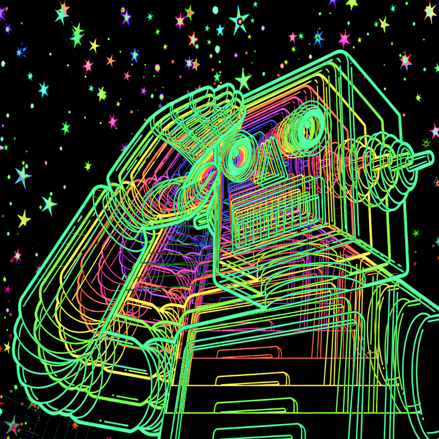 There's a Star-Bot Waiting in the Sky - Digital Art by BasicGlitch