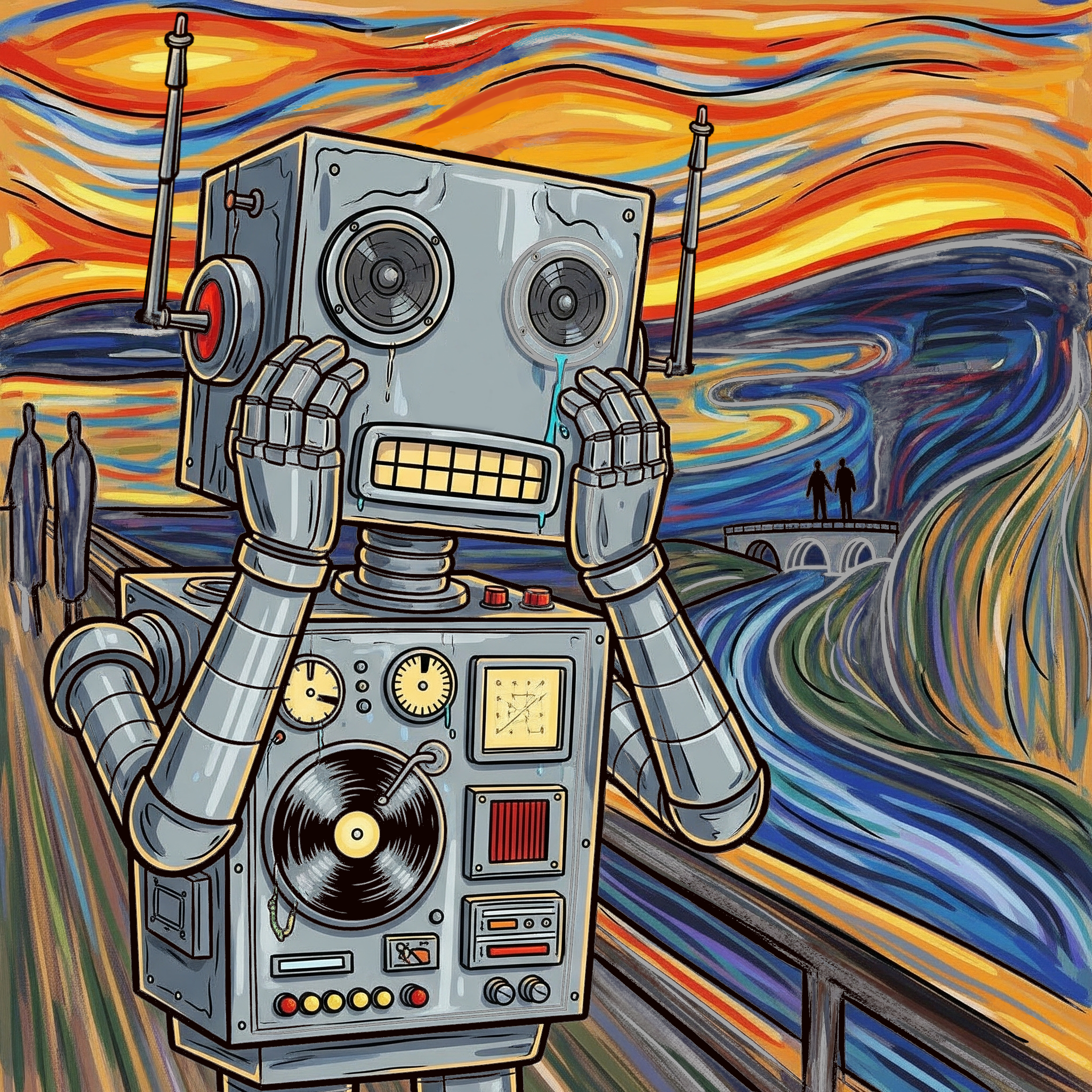 The Screambot - Digital Art by BasicGlitch