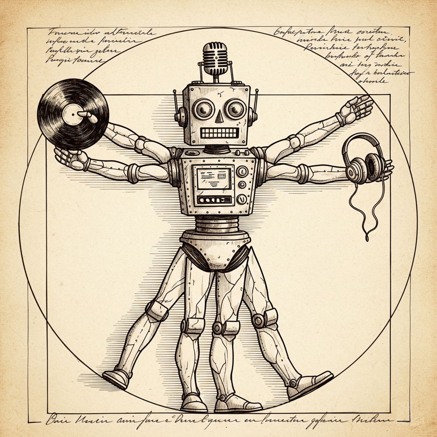 Vitruvian Broboticus - Digital Art by BasicGlitch
